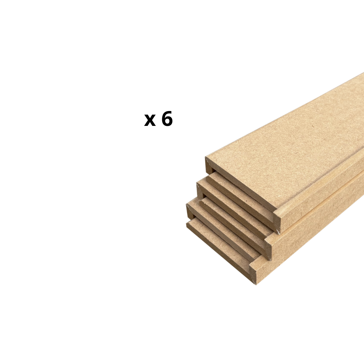 Lot de 6 Surplinthes MDF, L.2.44 m x H.12.8 cm, Ep.22 mm - 2