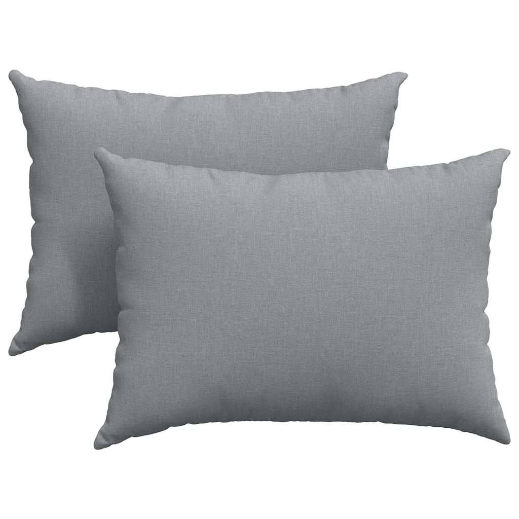 vidaXL Coussins de canapé 2 pc tissu Gris clair 70 x 50 cm - 2