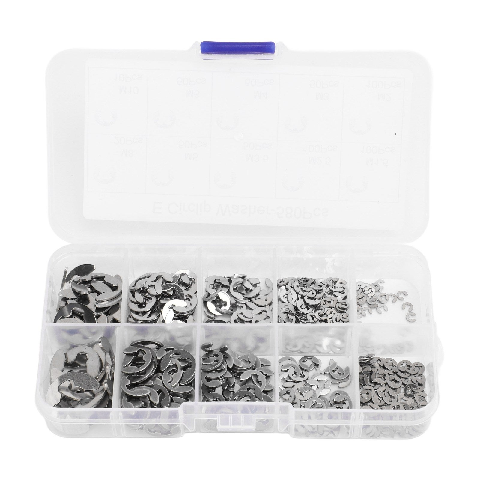 Lot de 580 rondelles de retenue à circlips en acier inoxydable avec ...