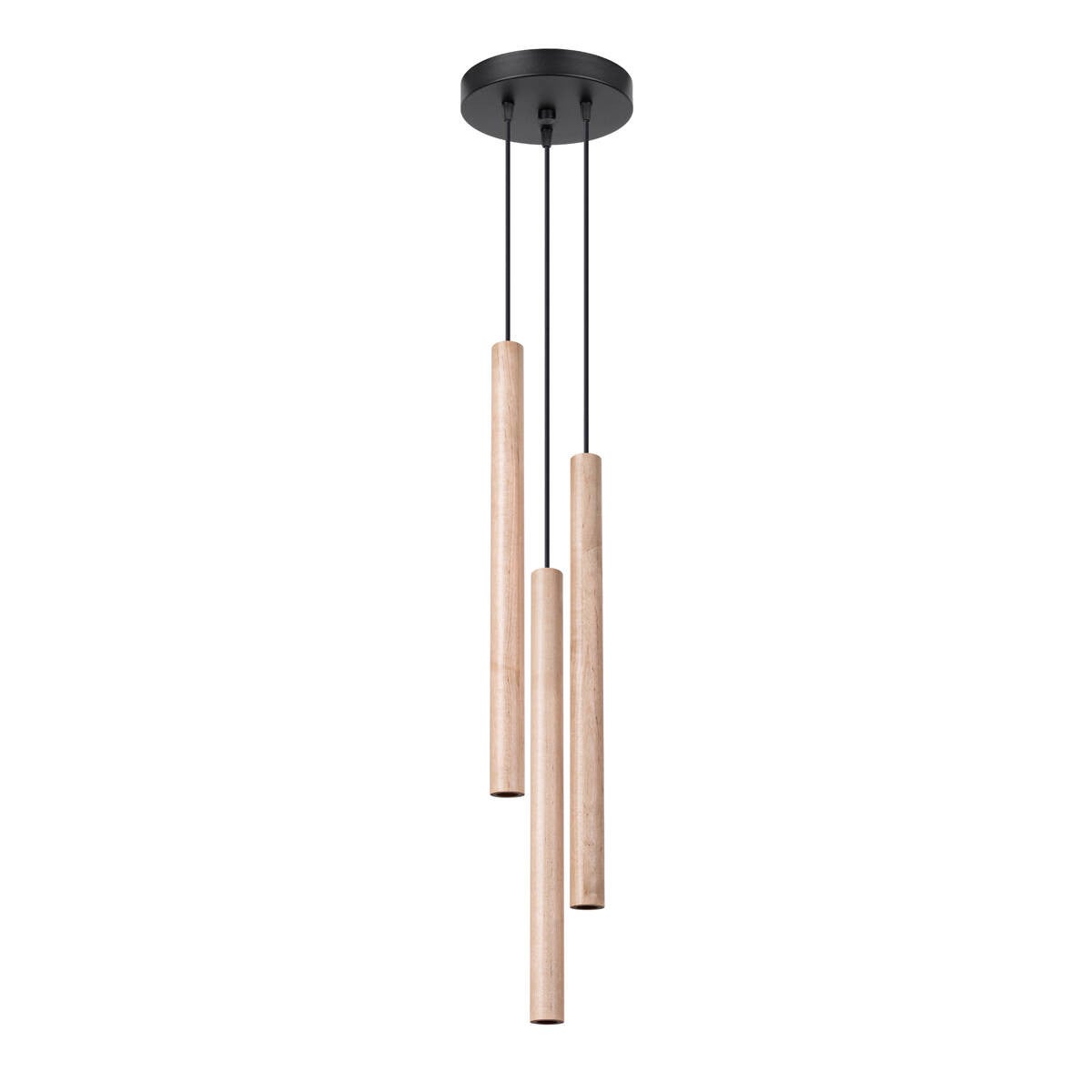 Lampa wisząca Pastelo drewno 3xG9x8W wym: 115 x 19,5 x 19,5 cm metal Sollux Lighting
