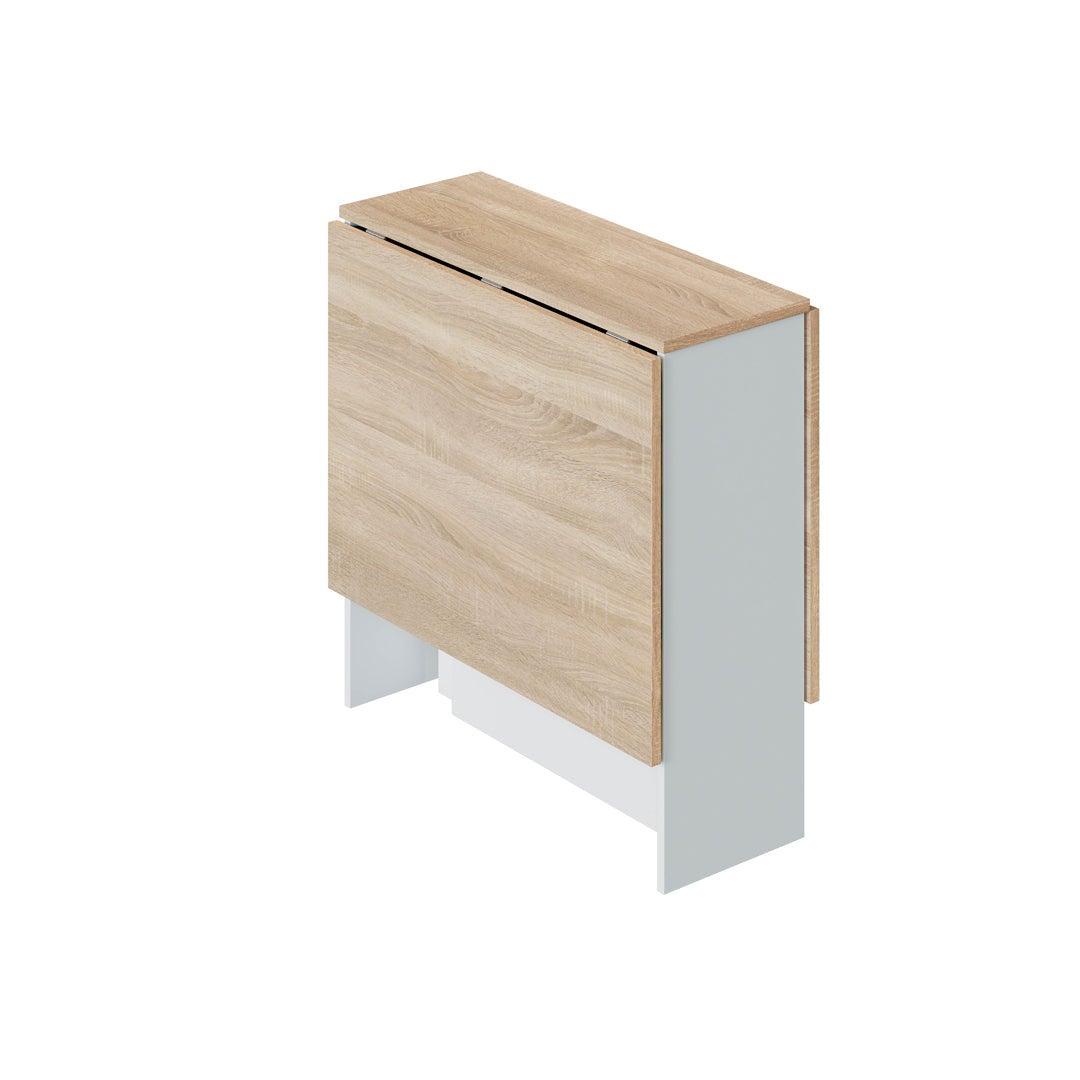 Table extensible ERIKA L31/140cm - Blanc / Bois - 2