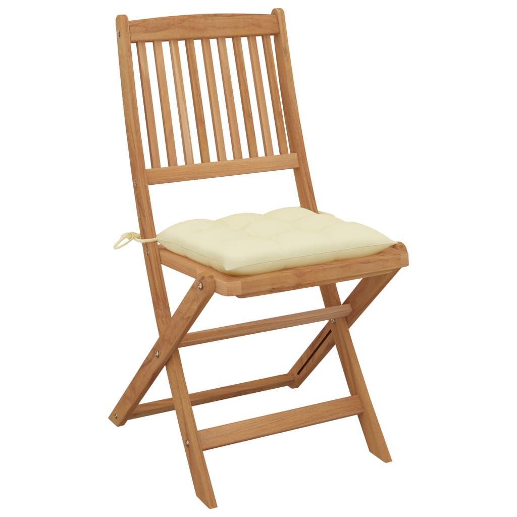 Chaise de jardin avec coussin Maison Exclusive en bois Beige - 3
