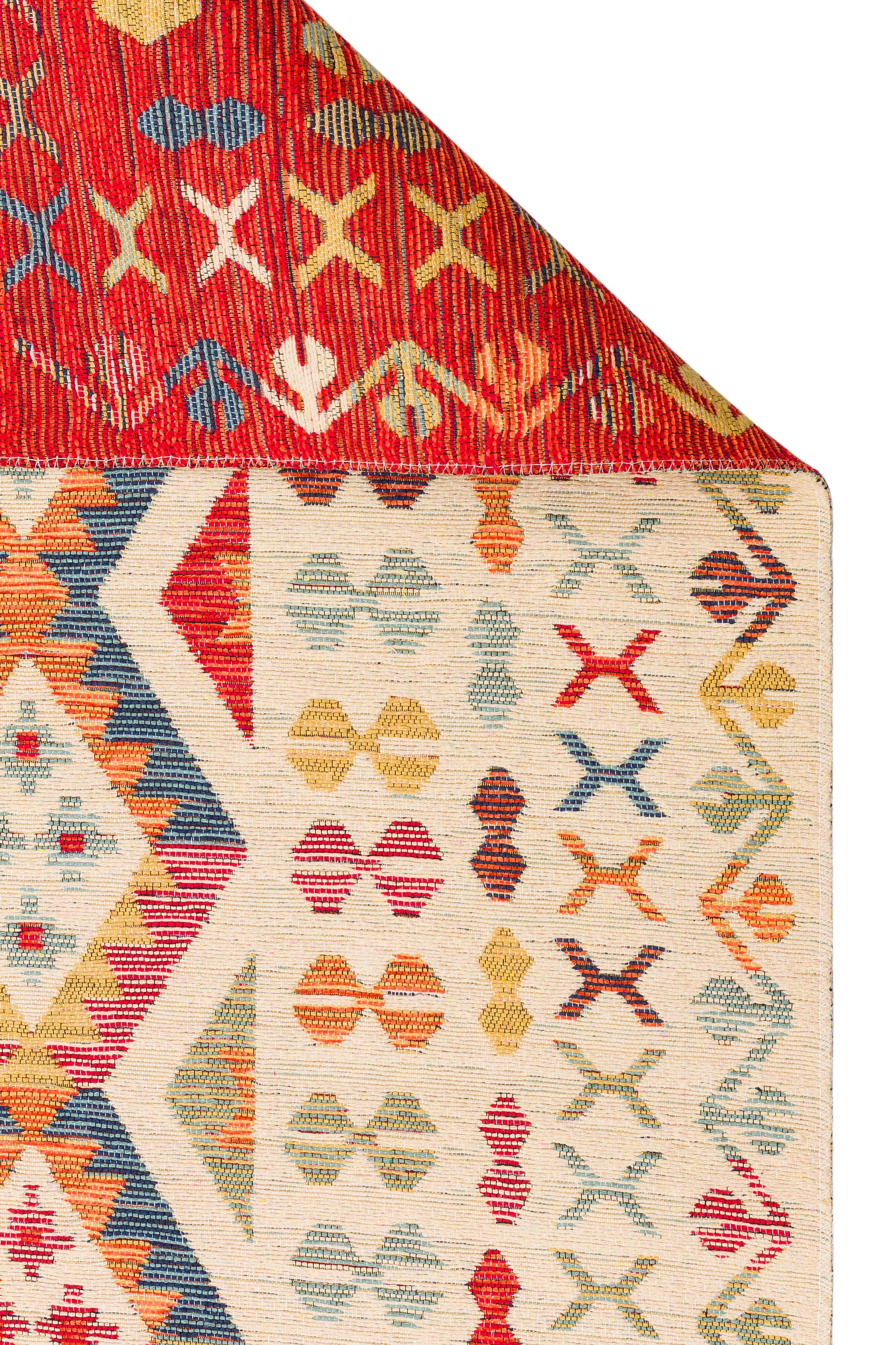 OTTOMAN - ALFOMBRA KILIM NOMADA NMD 08 - kilim auténtico suave al tacto, reversible y lavable, elaborados con algodón reciclado.Varias medidas. - 3