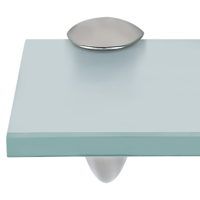 Mensola da parete in vetro, mensola da bagno in vetro 30 x 10 cm 8 mm satinato - 4