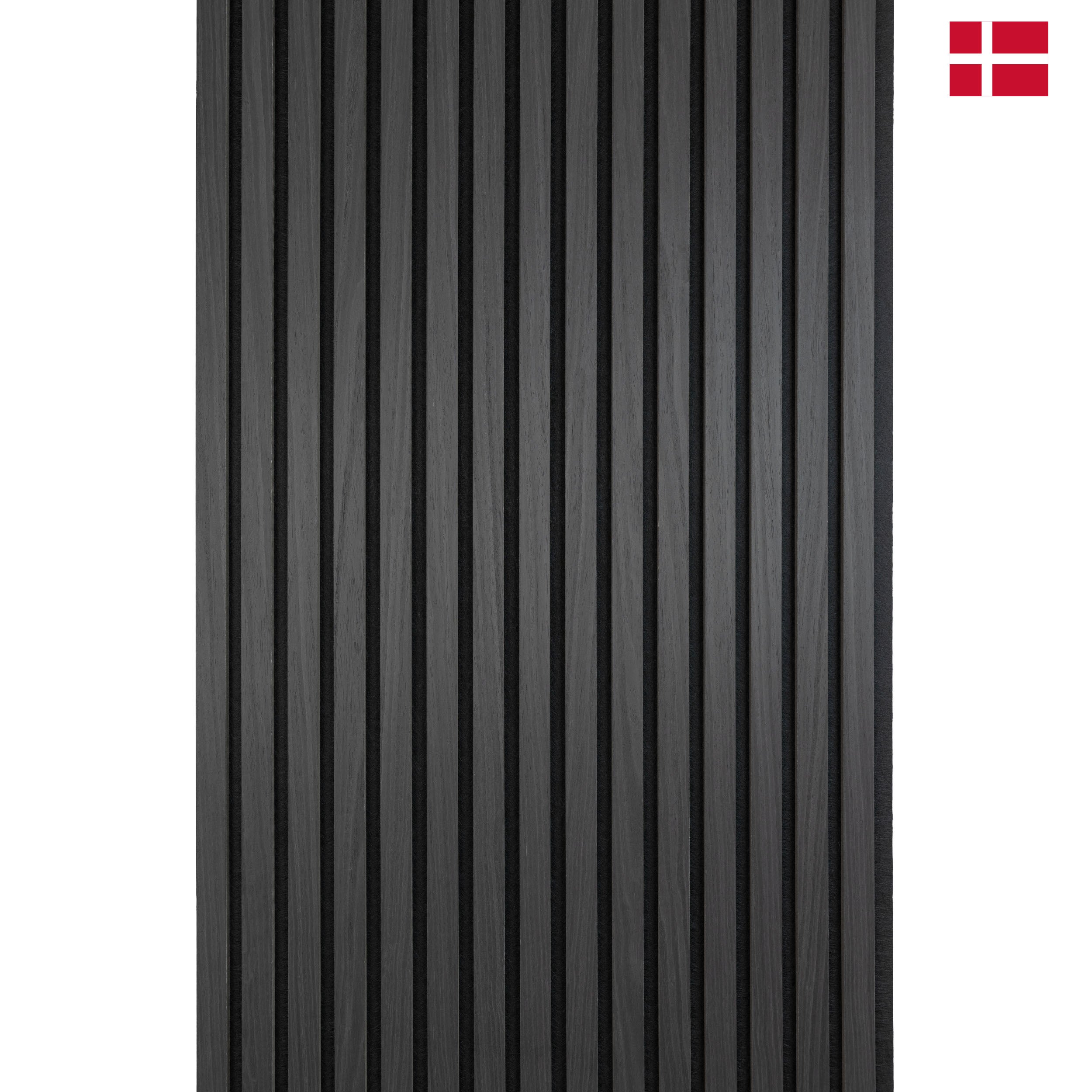 Panneau tasseaux acoustique MDF PREMIUM décor chêne noir, feutrine noire, 240x60 cm Nordic Acoustics - 5