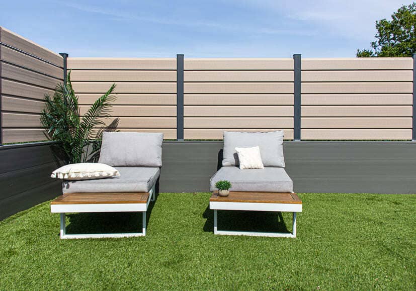 KIT CLOTURE CLOSEA COMPOSITE NATUREL LG: 12M x HT: 1M44 - 4