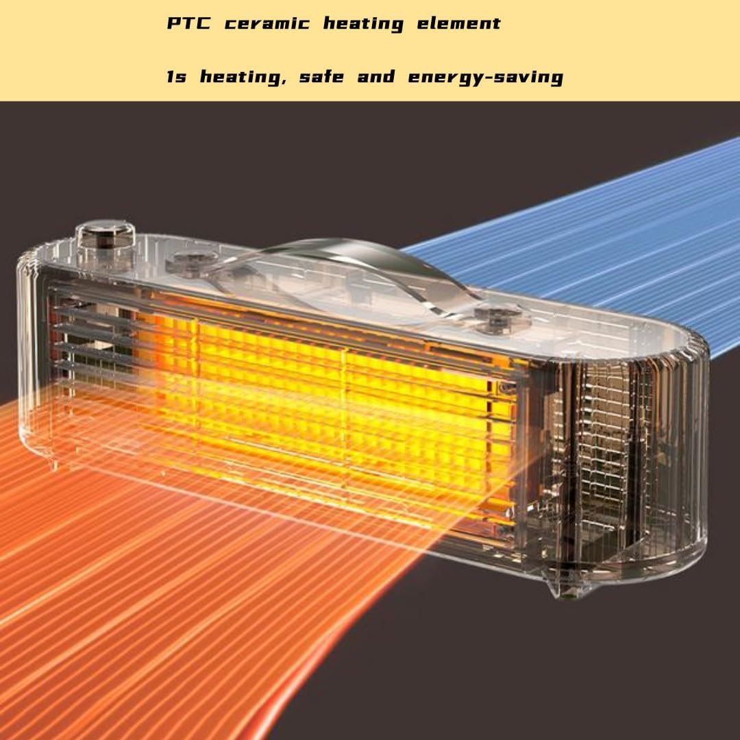 Chauffage céramique portable à faible consommation pour le camping en tente et chauffage d'urgence économe en énergie (blanc) - 6