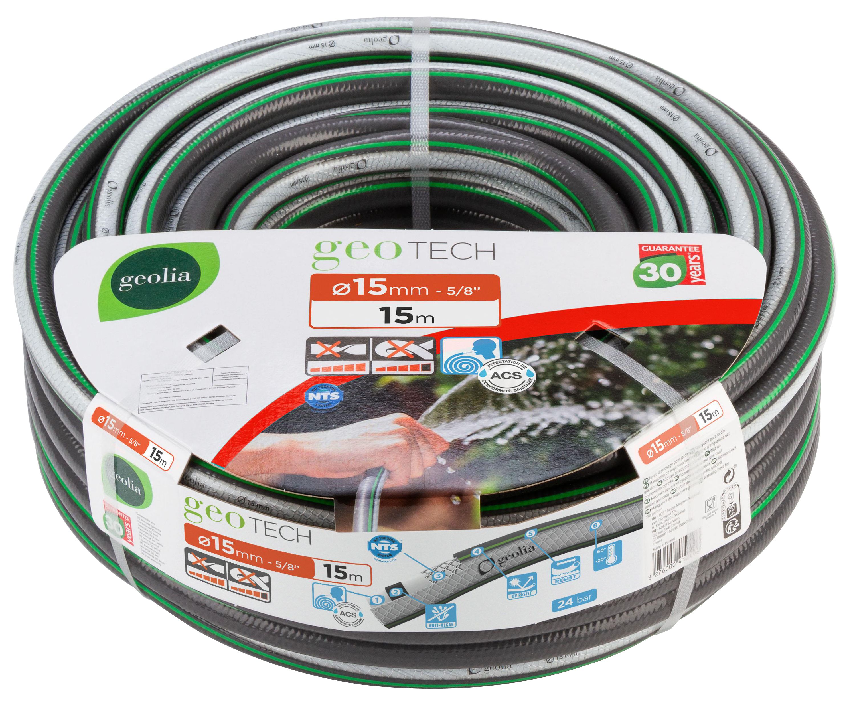 Wąż GEOLIA Tech o średnicy 15 mm i długości 15 m