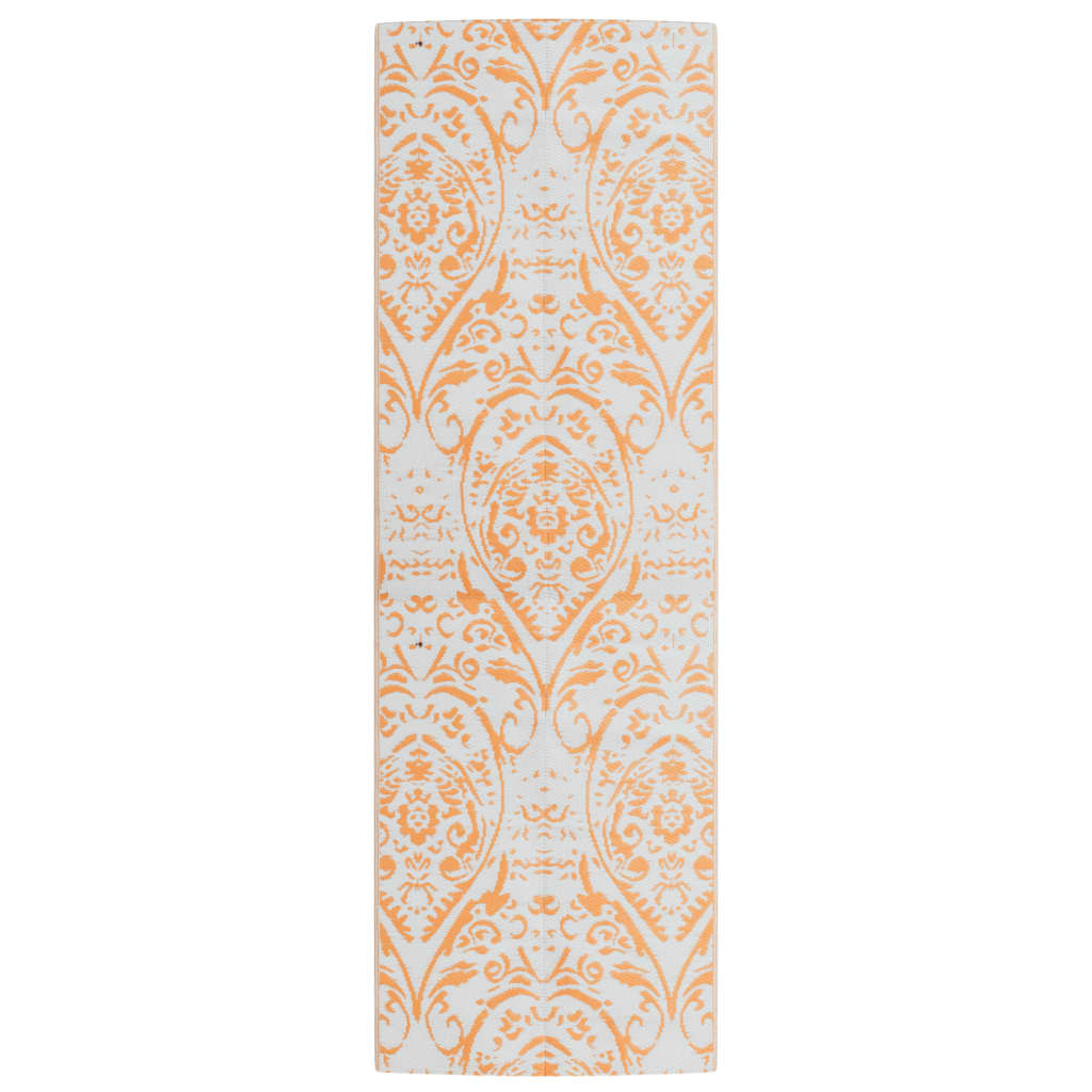 Alfombra de exterior | alfombra de jardín pp naranja y blanco 80x250 cm cfw310778