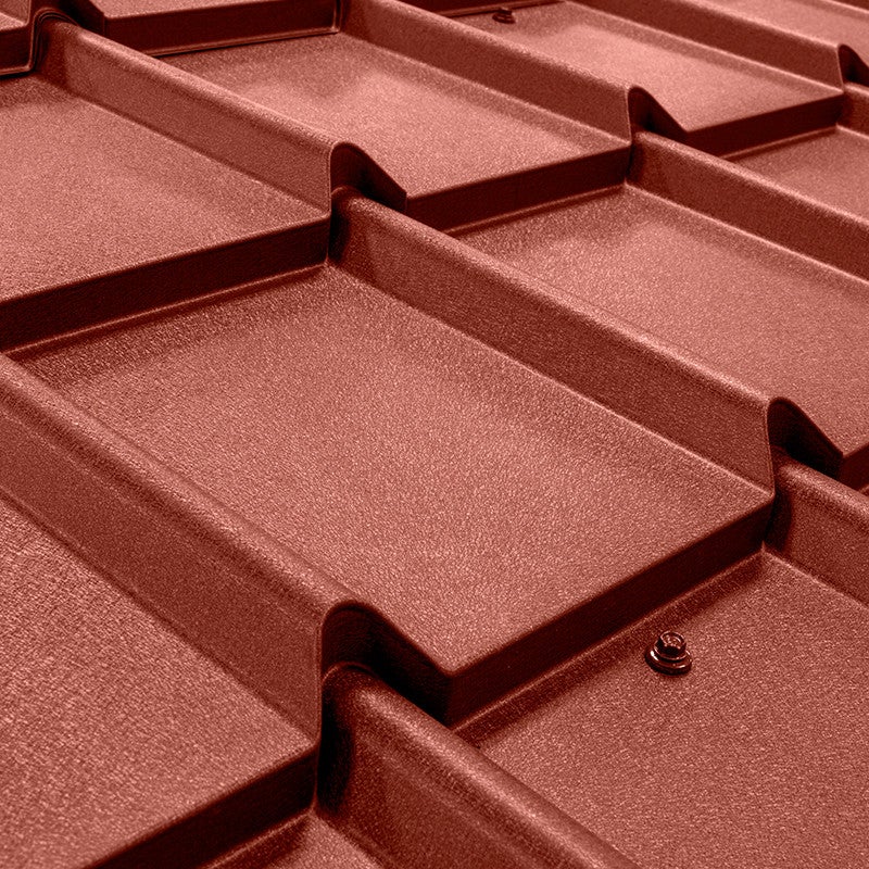 Tôle imitation tuile emboîtable - BACACIER Tuile R Area® | 1178 x 912 mm - 1.00 m² Brun mat - 7