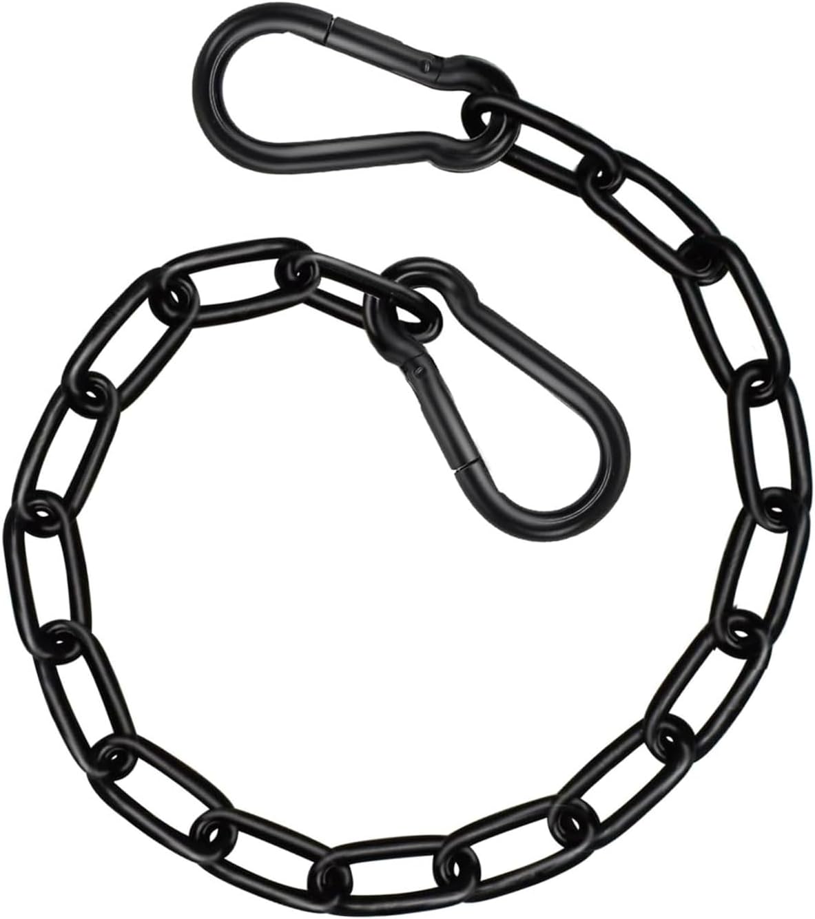 Zestaw 2 łańcuchów ze stali nierdzewnej, łańcuch stalowy 1 m, obroża ze stali nierdzewnej, pierścień łańcuszka z karabińczykiem, łańcuch ze stali nier