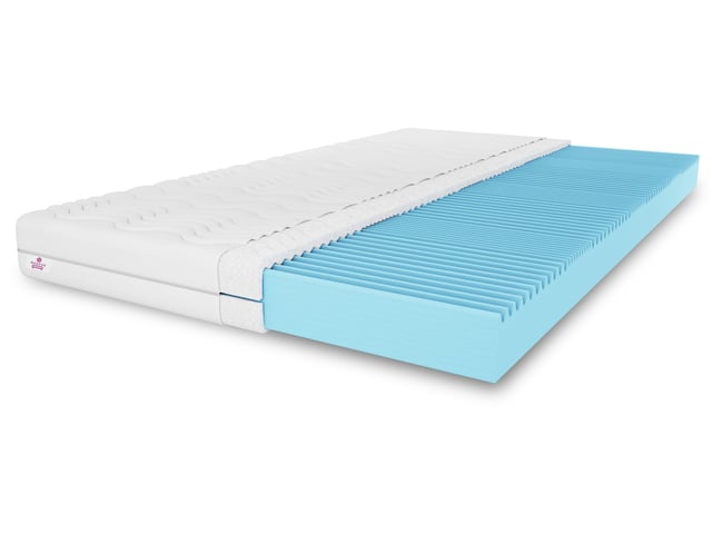 Surmatelas avec couche de massage, taille du surmatelas : 140 x 200 x 10, housse incluse, couleur du surmatelas : noir, fermeté moyenne : H3