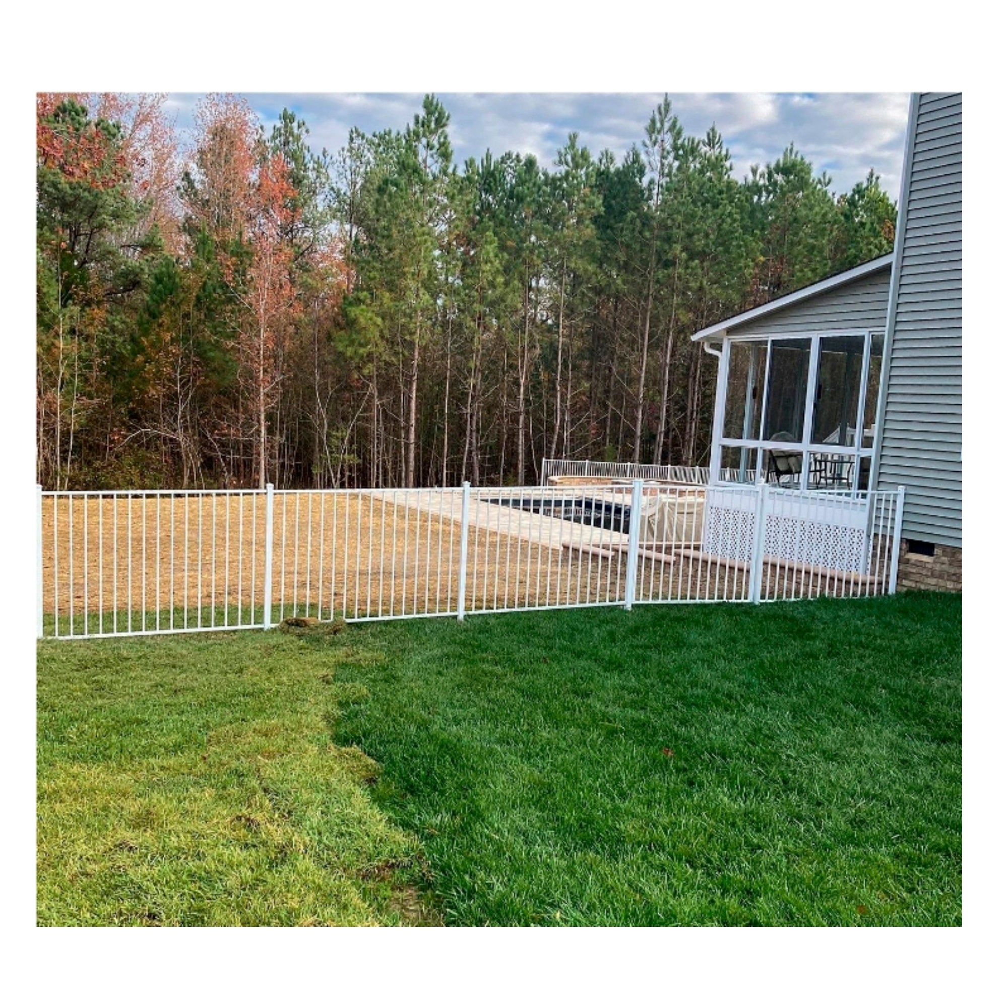 Clôture de jardin BLANC – 200 cm de largeur x 110 cm de hauteur - 8