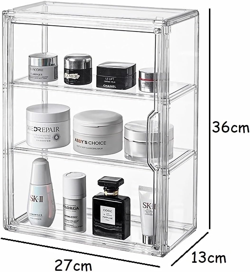 Vitrine pour Collection Acrylique Transparent à 3 Niveaux pour Figurines Pop 27x13x36cm - 2