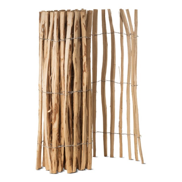 Ganivelle clôture en bois L 5m x H 1m20 - Espacement des piquets 3 à 5 cm