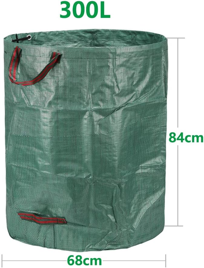 Sacs de Jardin 3x300L, Sacs à Déchets de Jardin Résistants, étanche Heavy Duty Grande Sacs avec Poignées, Pliable et Réutilisable - 2