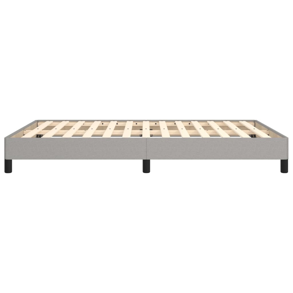 Cadre de lit sans matelas gris clair 140 x 200 cm tissu - 6