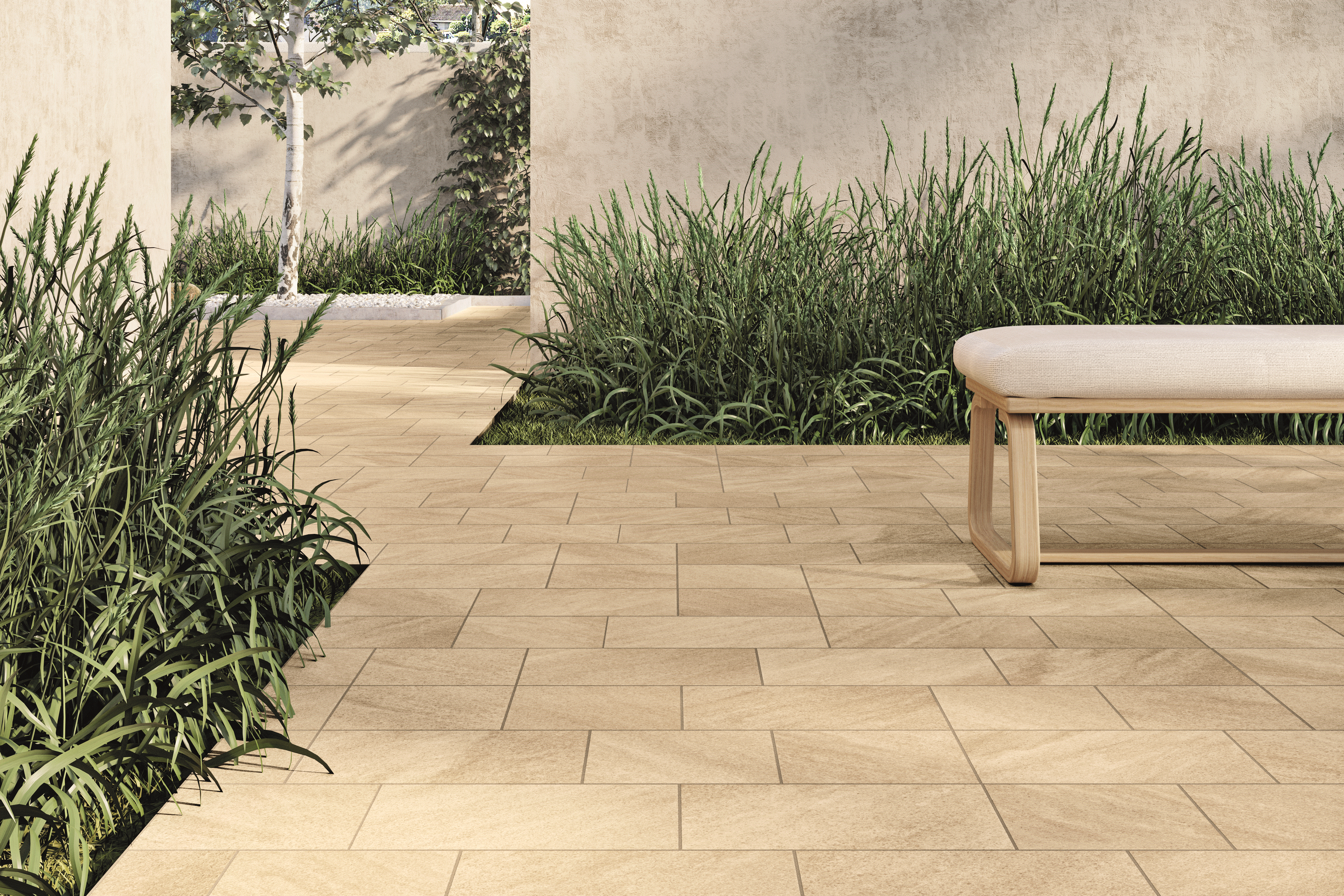 SUELO EXTERIOR ESTILYA QUARCITY BEIGE 60x60 20MM RUSTICO | Leroy Merlin