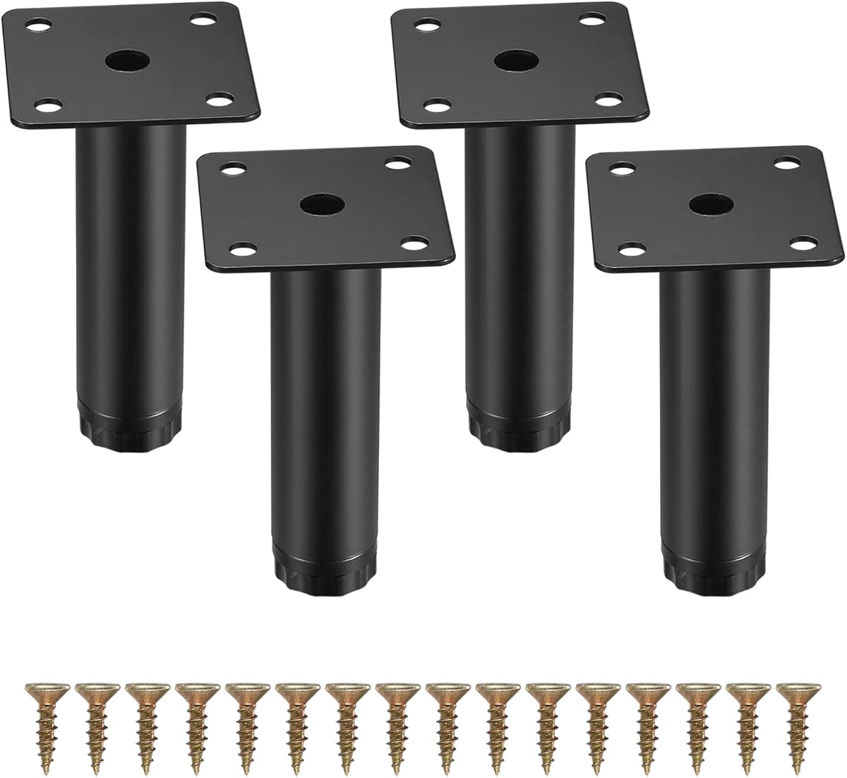 Sztuki nóg meblowych, 10 cm/4 cale regulowane nóżki meblowe, metalowe nóżki mocujące do mebli/stołu/krzesła/biurka/kuchni/szafki/sofy
