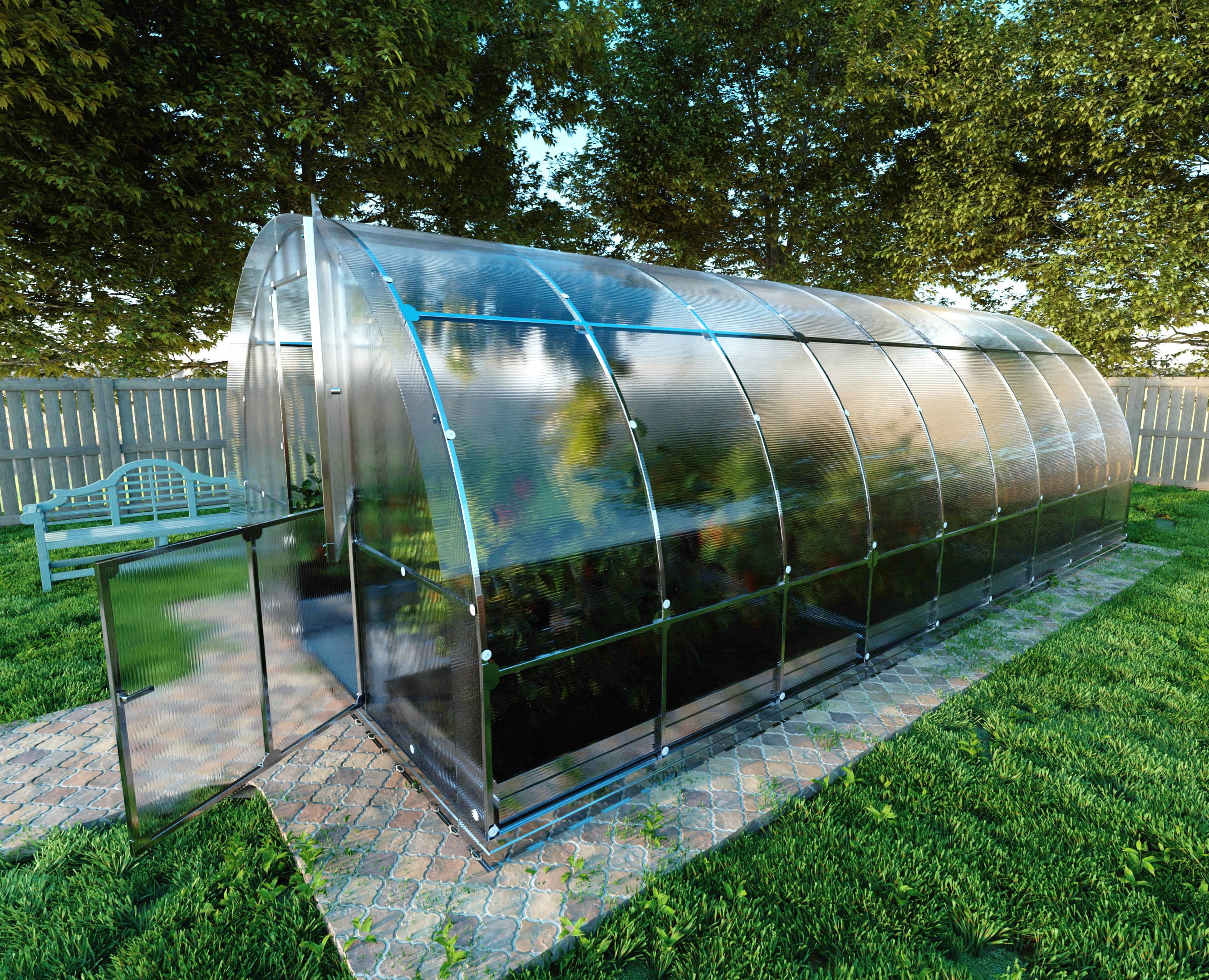 Serre de jardin KLASIKA TUBE 3 x 6 m (18 m²), 4 mm avec revêtement en polycarbonate - 2