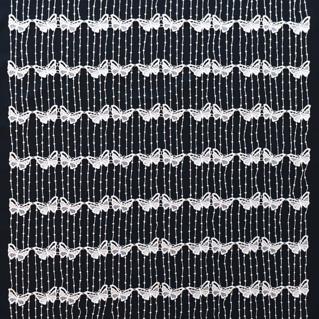 Modulable en macramé papillon - Blanc - 60x160 cm - Polyester