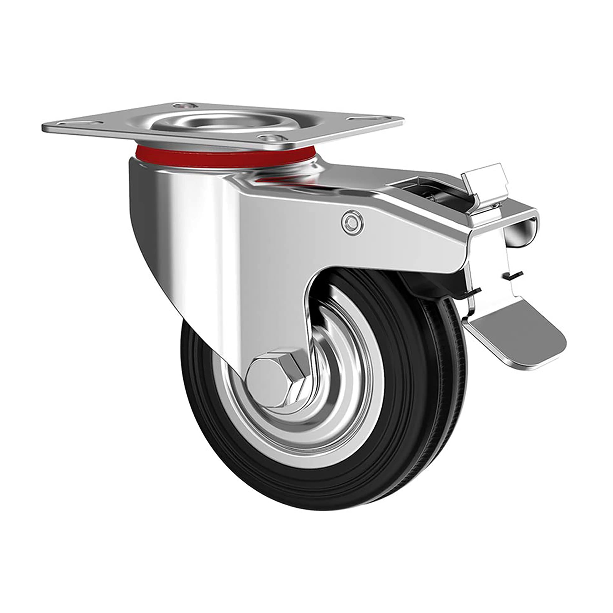 Ruota Industriale Kippen 1601A Con Piastra Girevole - &Oslash;100mm, Portata 100kg | Per Carrelli E Attrezzature