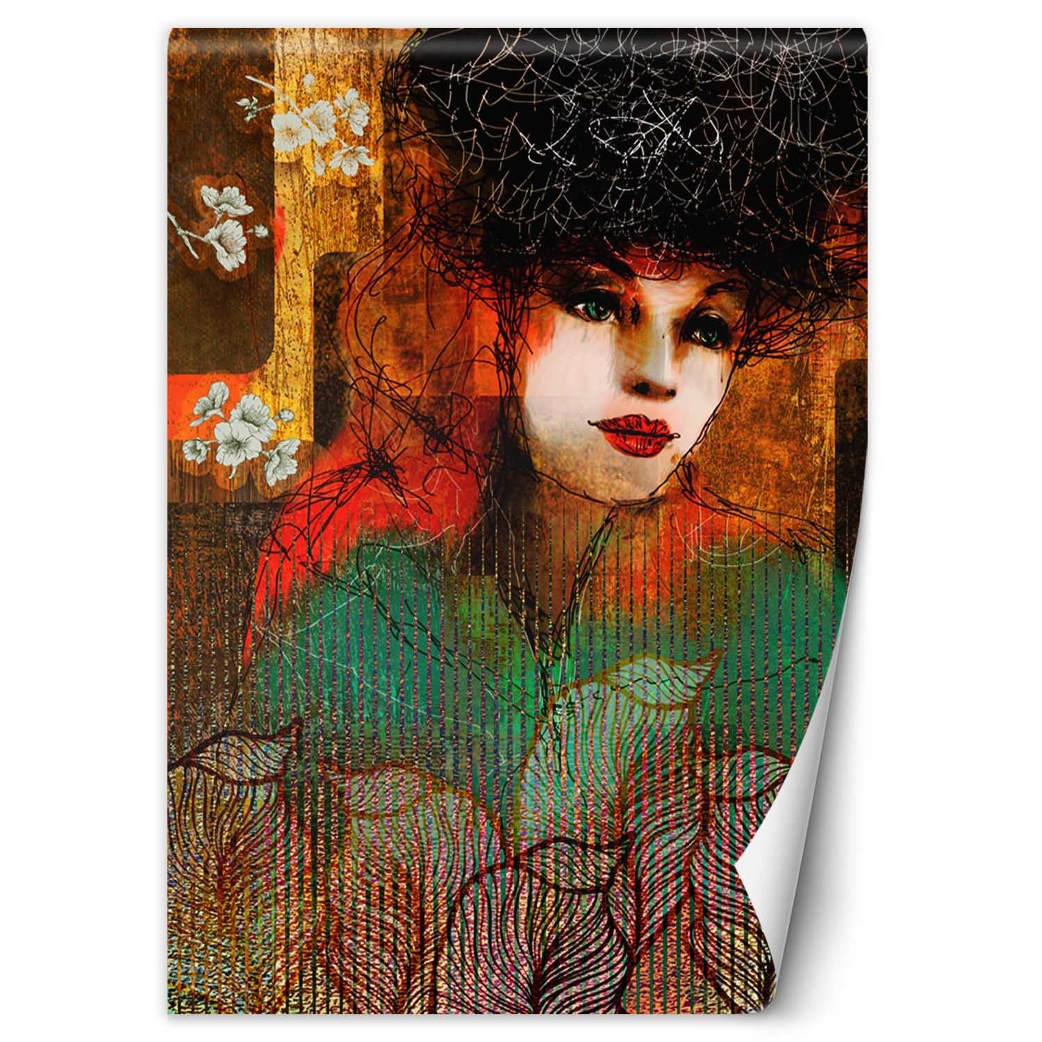 Fototapeta, Portret kobiety abstrakcja 200x280