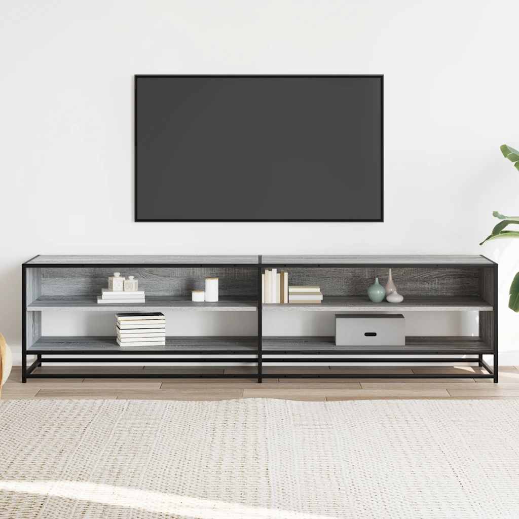 Maison Exclusive - Meuble TV sonoma gris 180,5x40x46 cm bois d'ingénierie - 3