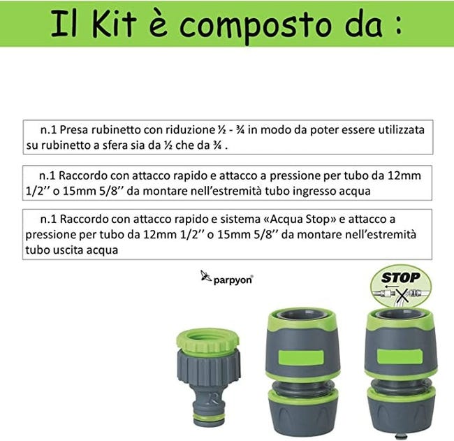 Tubo Aspirazione Acqua Set Adattatore Pistola A Spruzzo Per Tubo - Foto 10