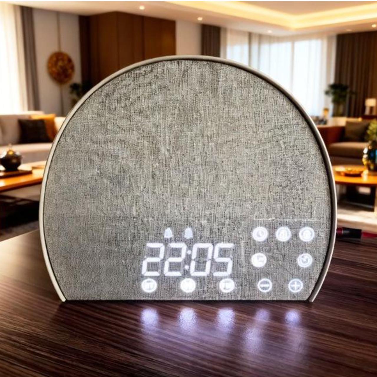 BEAFACE Réveil simulateur d'aube, enceinte Bluetooth, compte à rebours, radio, luminosité réglable, son doux et relaxant, idéal pour la chambre. - 6