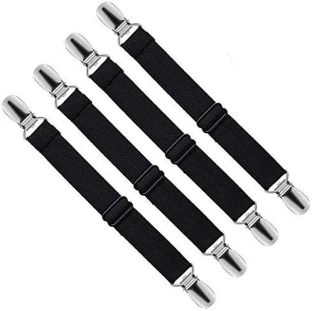 Cadre de drap-housse réglable en 4 parties, extensible jusqu'à 220 cm, adapté aux draps de canapé, housses de planche à repasser, noir