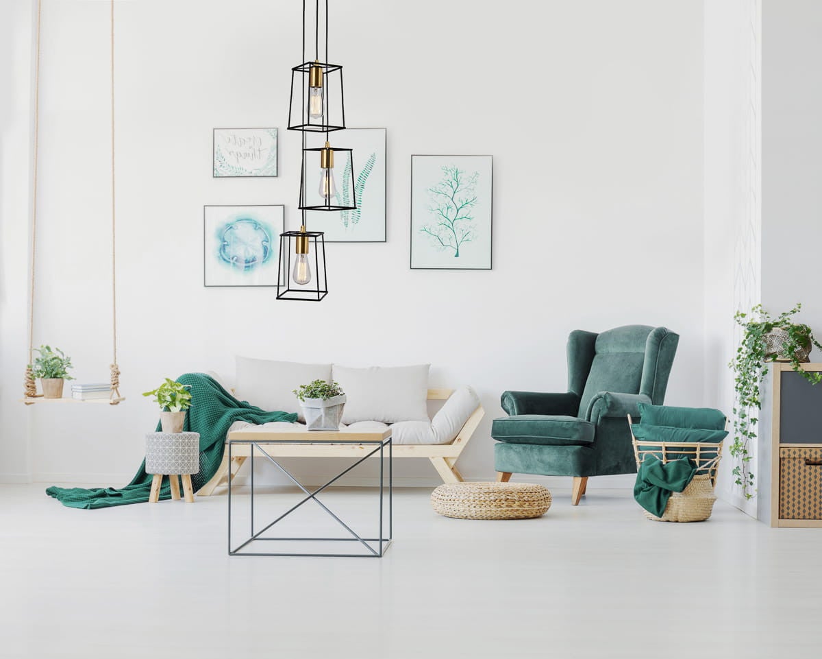 Suspension moderne Alanis Noir mat, doré 3 ampoules - 2