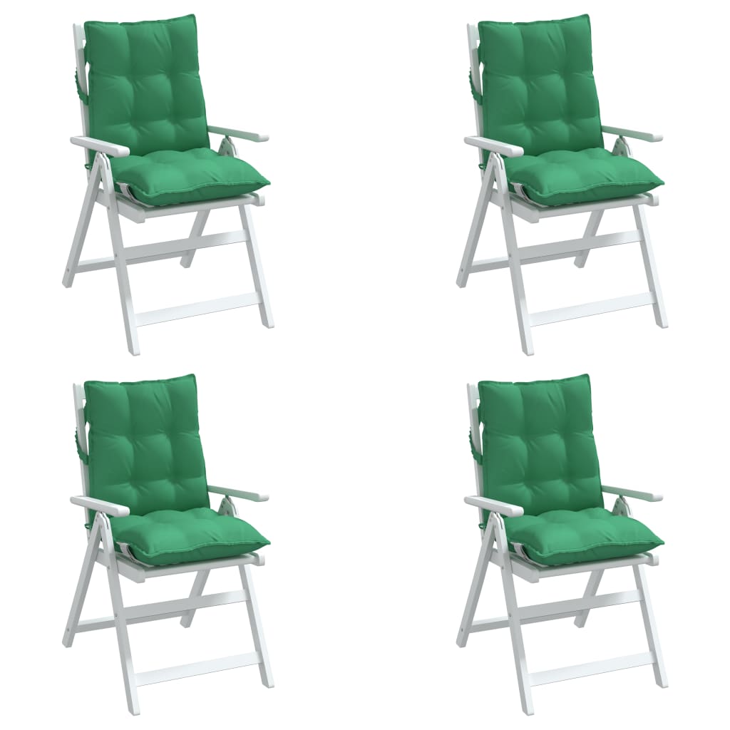 Coussin d'extérieur 4 pièces vert 100 x 50 x 7 cm - 4