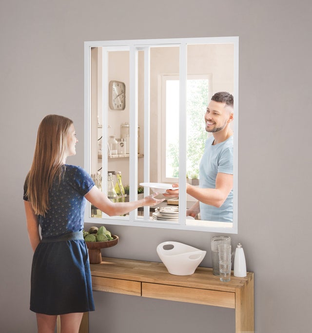 Verriere coulissante verre clair 3cx 1080 Blanc