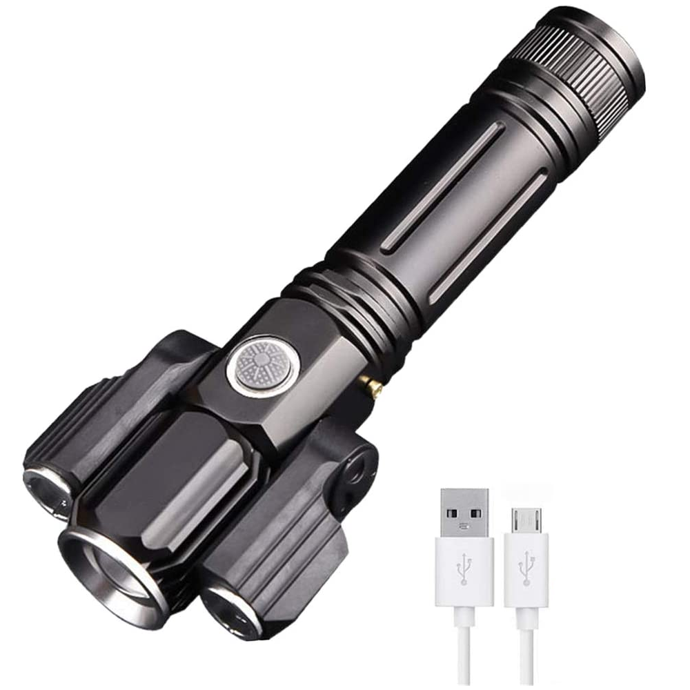 PeakPlus LFX2000 Torcia LED 1200 Lumen – 5 Modalità, Zoom, Resistente All'acqua, Per Campeggio, Emergenze E Passeggiate. Alimentazione 4xAA (batterie Escluse)