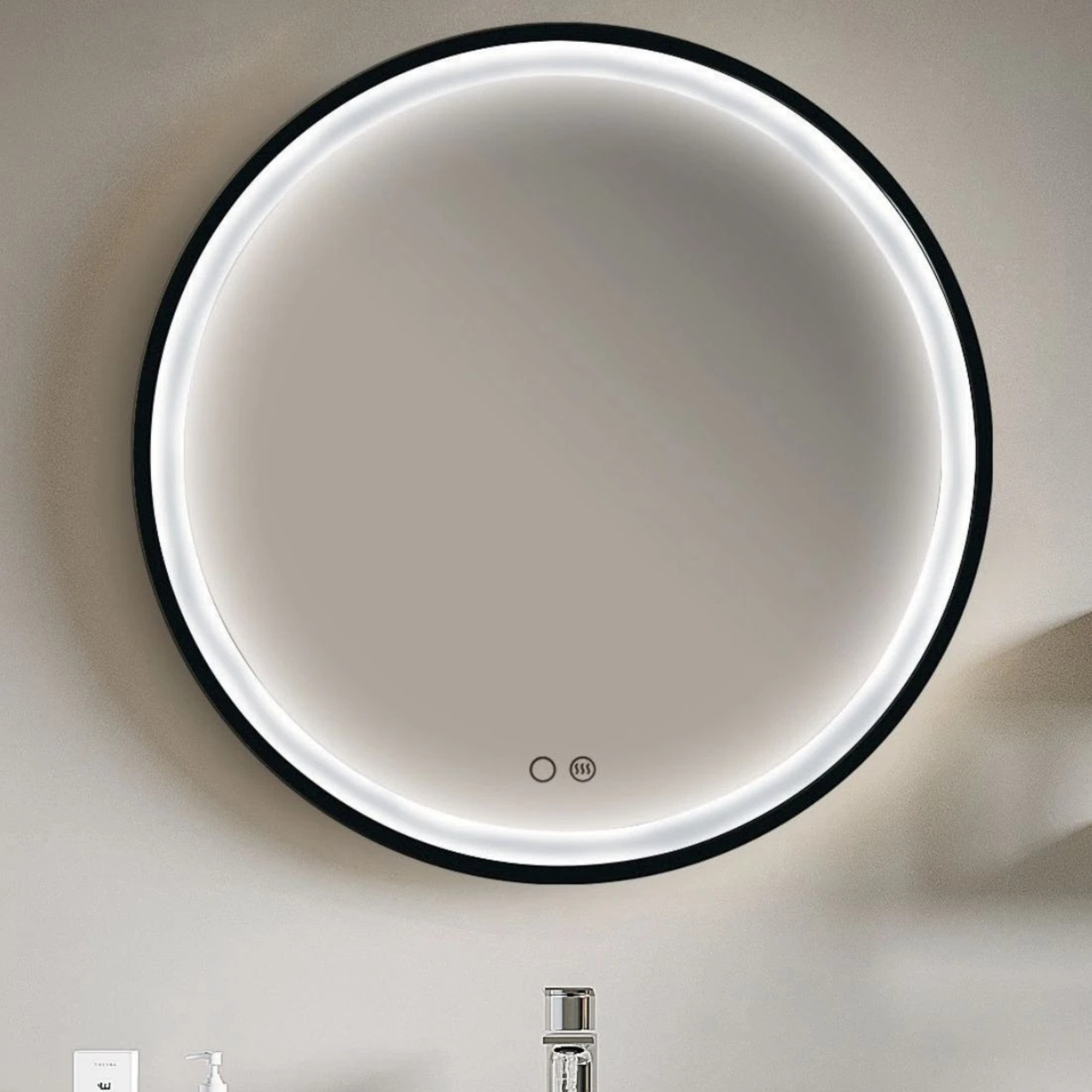 LEDIMEX - Espejo Redondo Baño con Luz LED 70cm, Sensor Antivaho y Marco ...