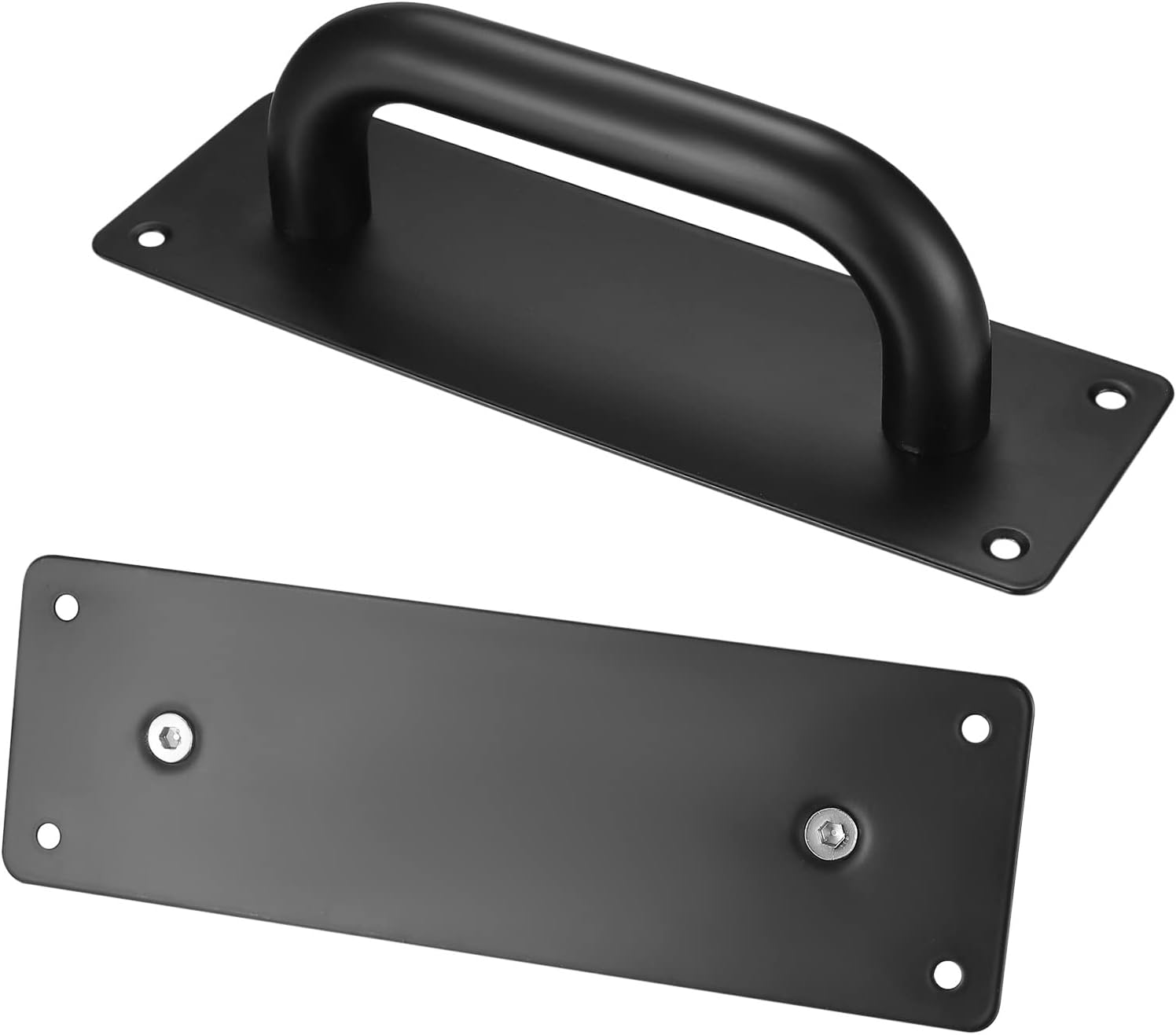 Poignée Push-pull Inox – Plaque De Verrouillage Pour Porte, Finition Argentée