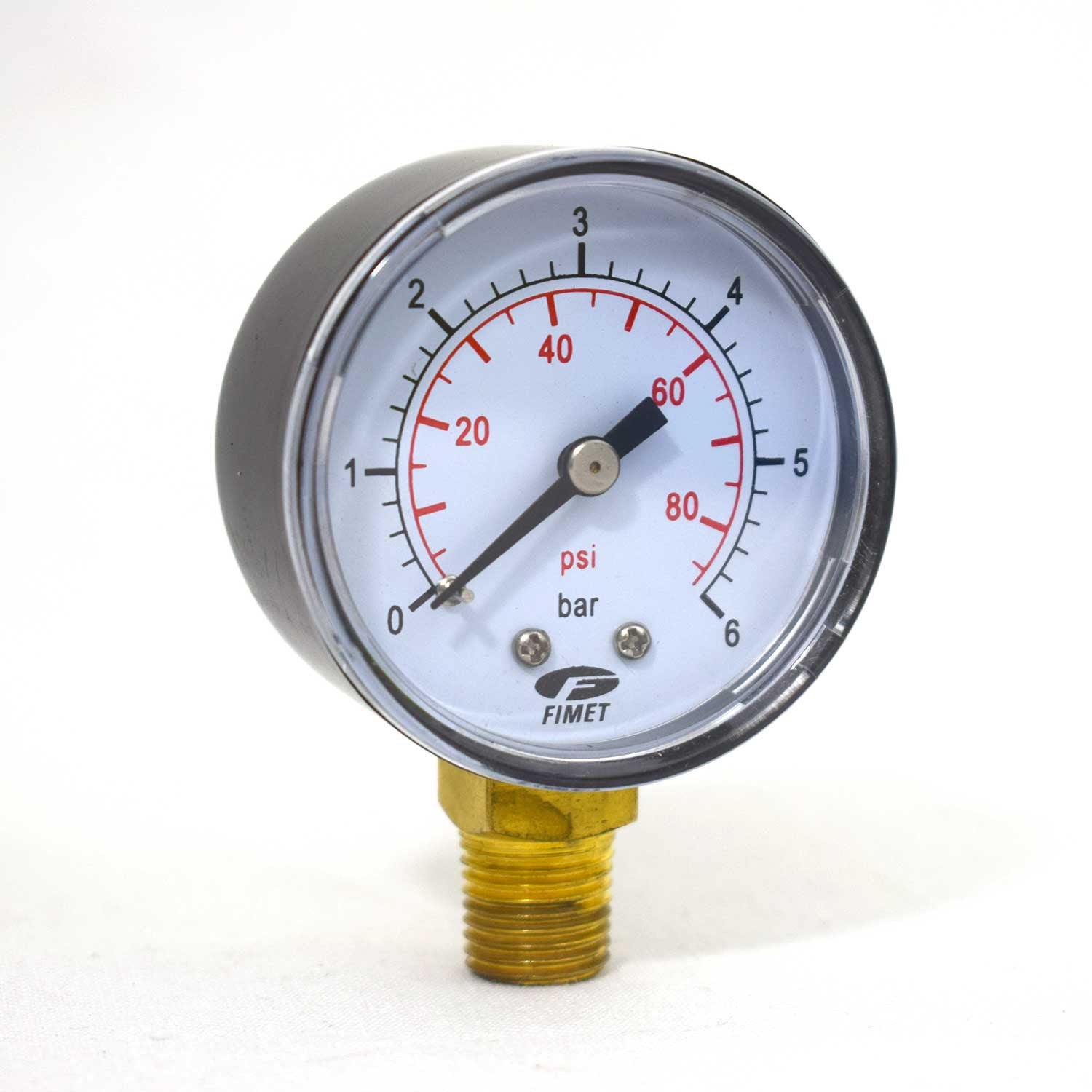 UHARBOUR Manomètre Eau 0-6 Bar 1/4" Raccord Laiton BSP - Pression Précise Et Robuste