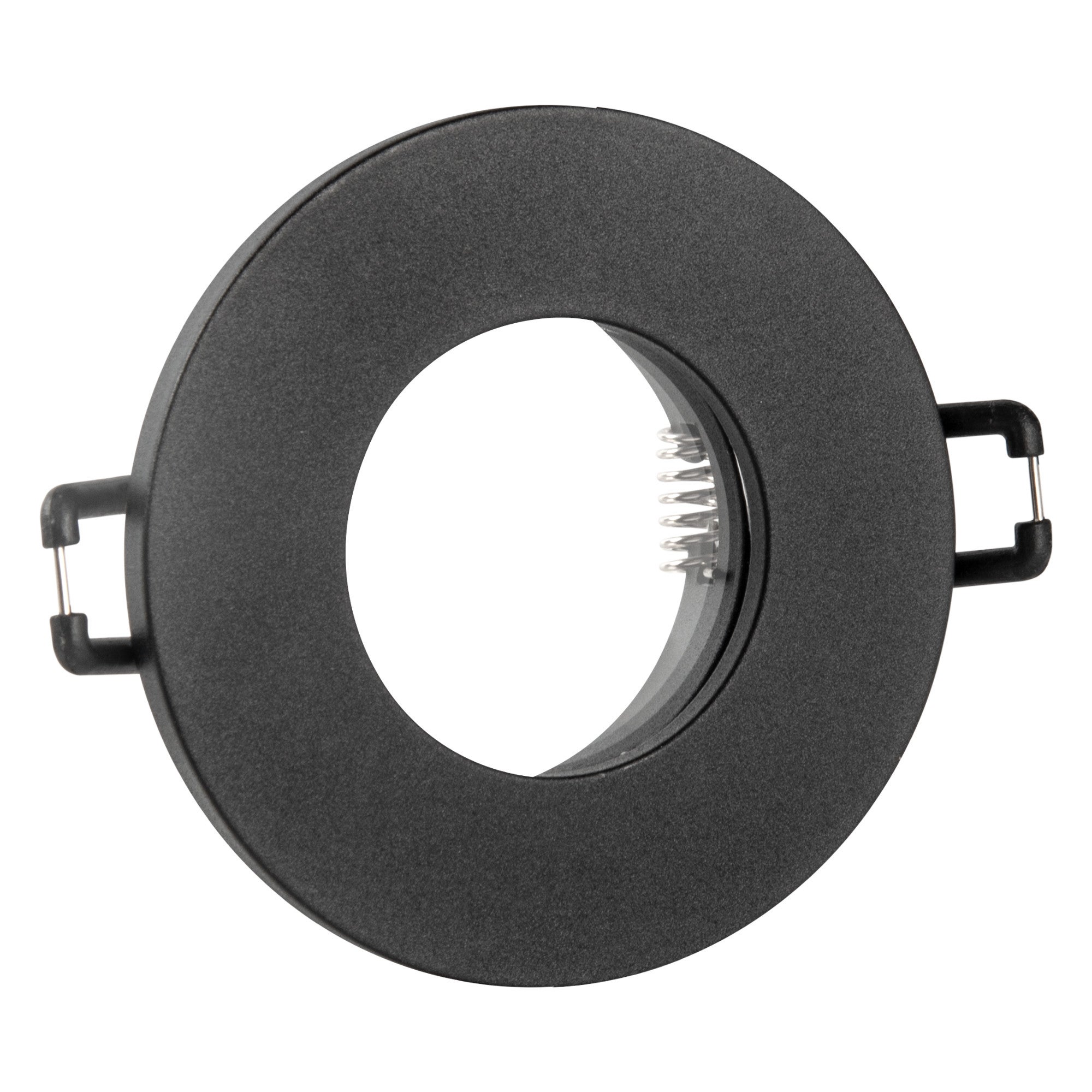 Oprawa sufitowa wpuszczana podtynkowa Neptun czarna 1xMR16x8W okrągła IP44 wym: 2,5 x 8,5 x 8,5 cm metal Polux