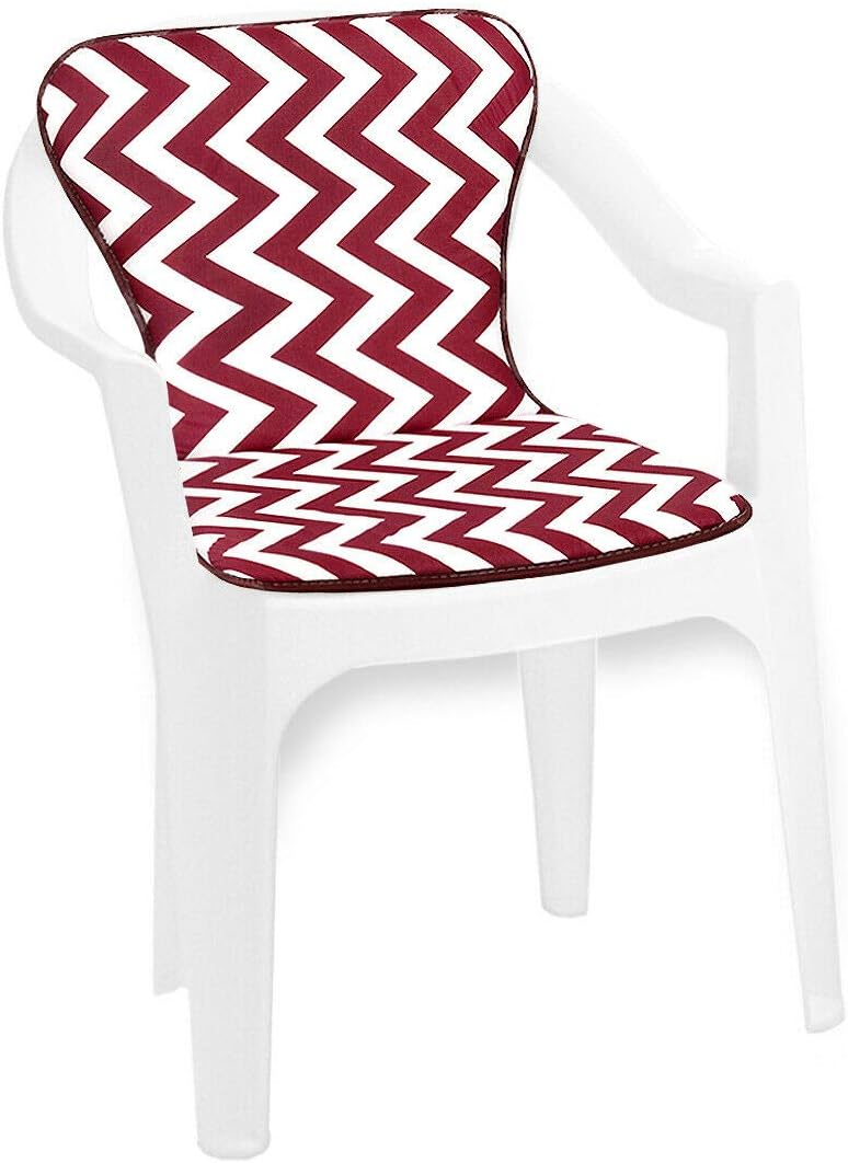 Cuscino Sedia Morbido Universale A Righe Zig Zag Lacci Per Fissaggio Lavabile Coprisedie 100 Made In Italy Rosso 84528952
