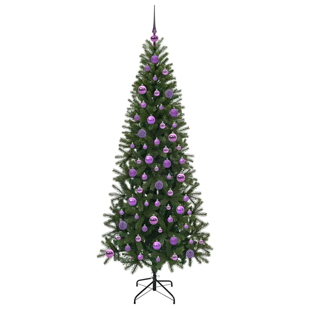 Sapin de Noël | Arbre de Noël artificiel avec 300 LED Vert 180 cm PE et PVC - 4