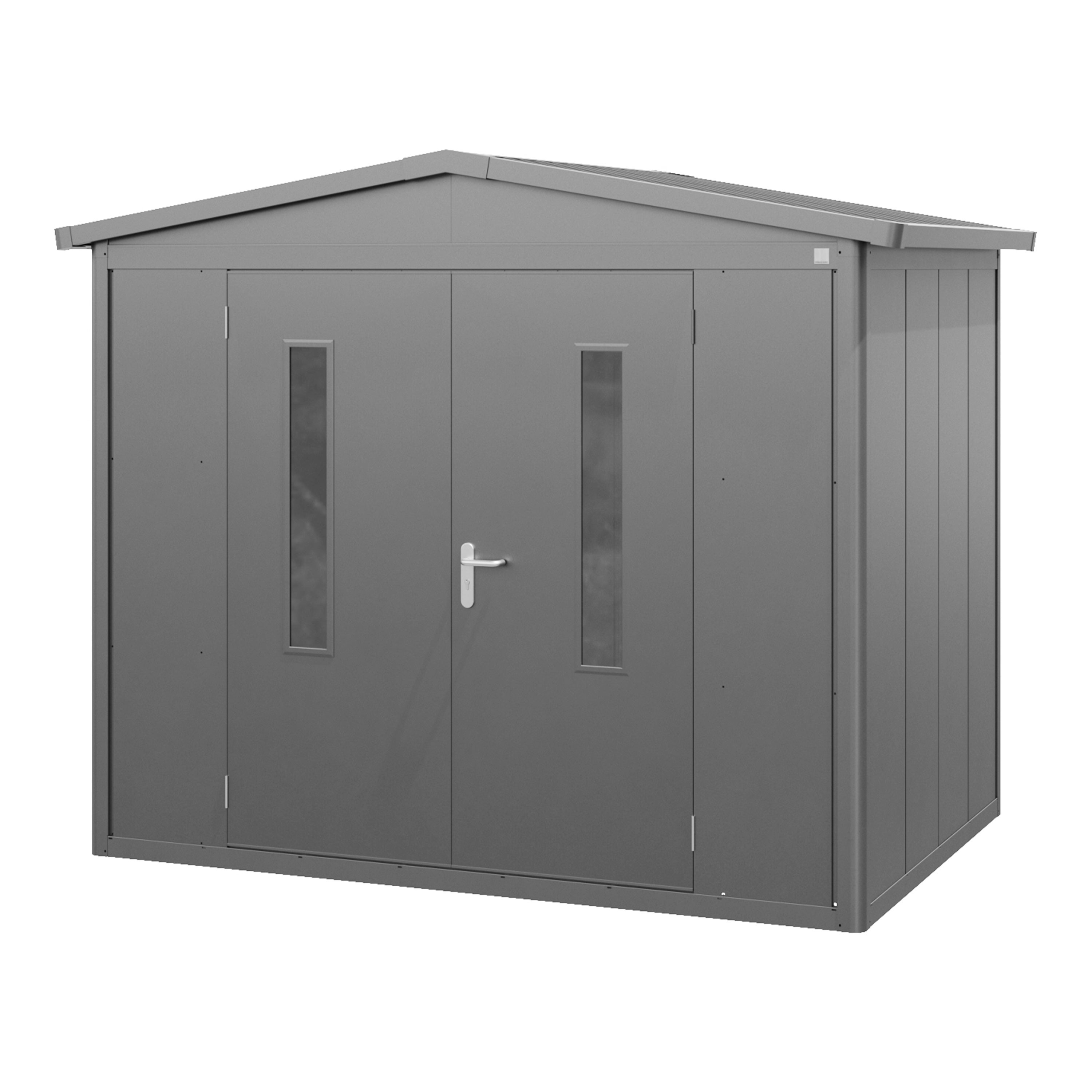 GFP Primeyard domek narzędziowy metalowy 263x180x231 cm domek ogrodowy dach dwuspadowy antracyt