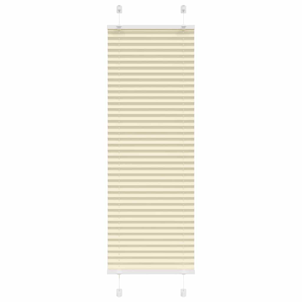 Store Plissé K-home 'Como' Crème - 40 X 130 Cm - Fixation Par Velcro, Réglable En Hauteur