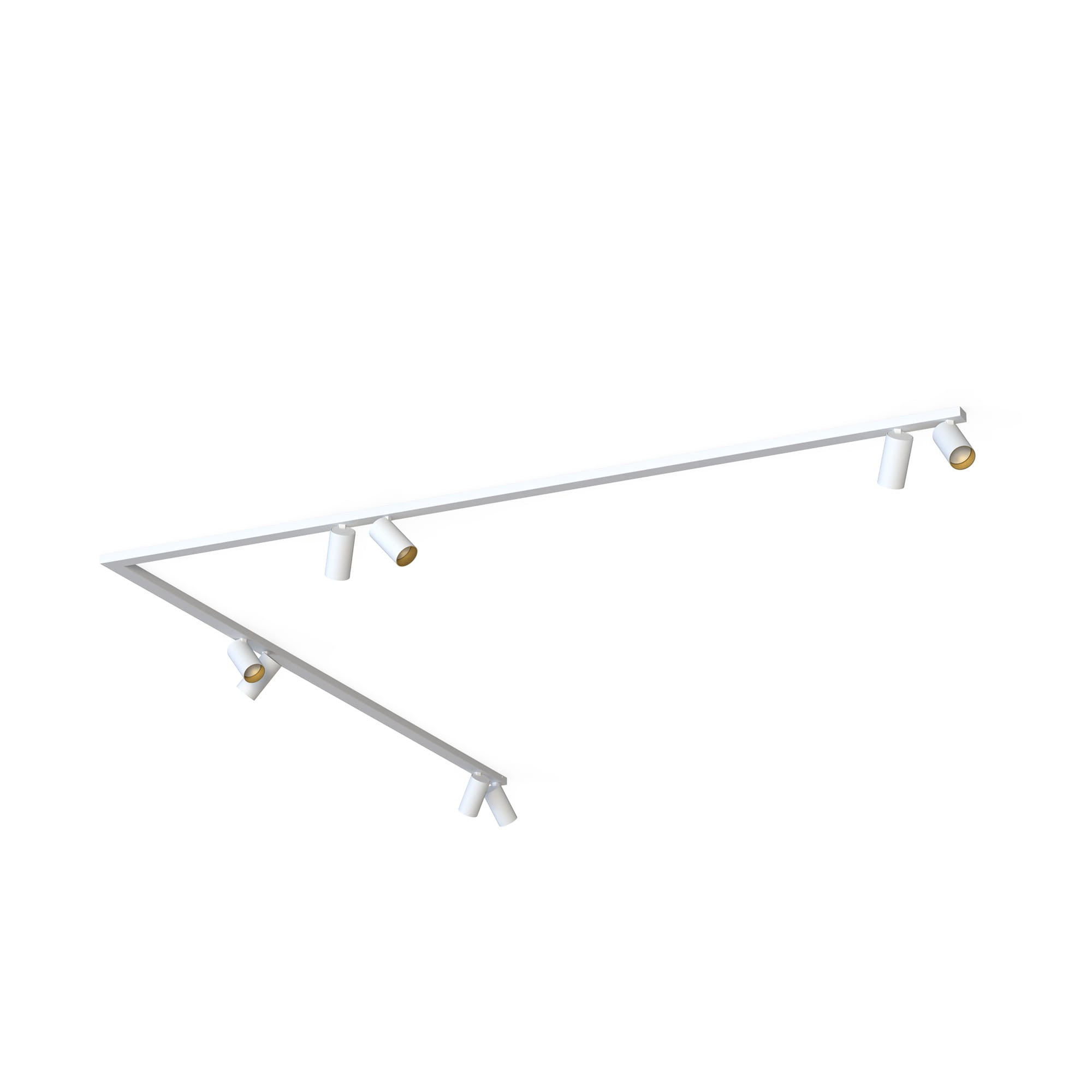 Reflektor sufitowy spot natynkowy Mono listwa biało-złoty 8xGU10x10W wym: 215 x 215 cm metal Nowodvorski Lighting