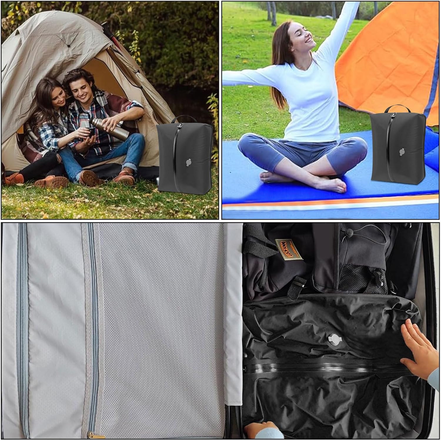 Sac sous vide pour vêtements de voyage, matériau TPU très flexible, sac de compression de voyage,38 x 27,8 x 16 cm, convient pour sac à dos de valise - 6