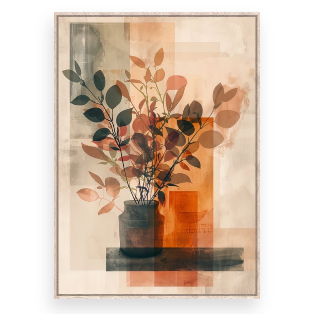 Toile encadrée Feuillage artistique chic / 50x70cm / Cadre Effet naturel / Fabriqué en France / Toile murale / DADA ART - 3