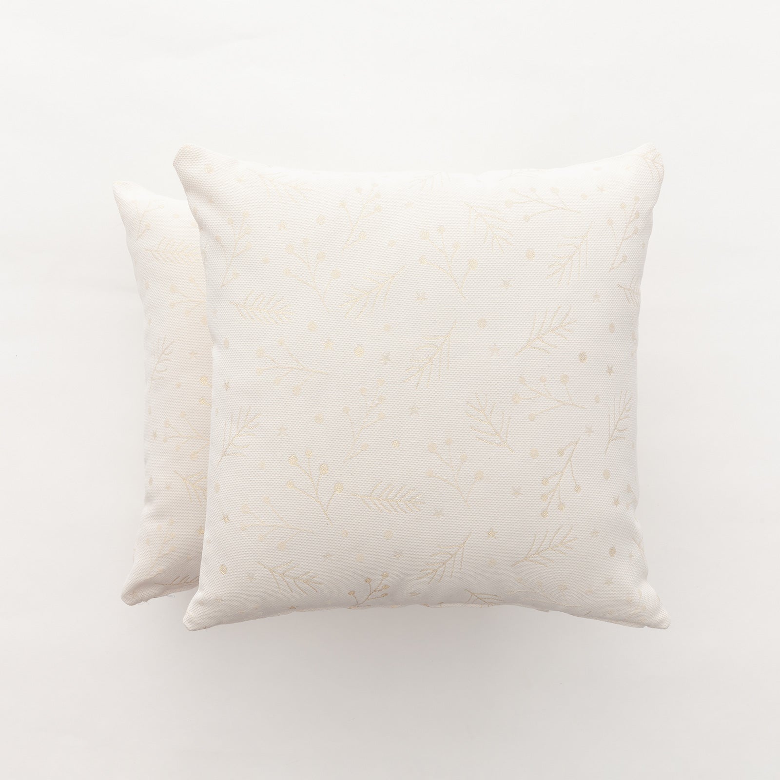 Lot de 2 housses de coussin Noël coton jacquard ecru 45x45 cm - Berrie - 2