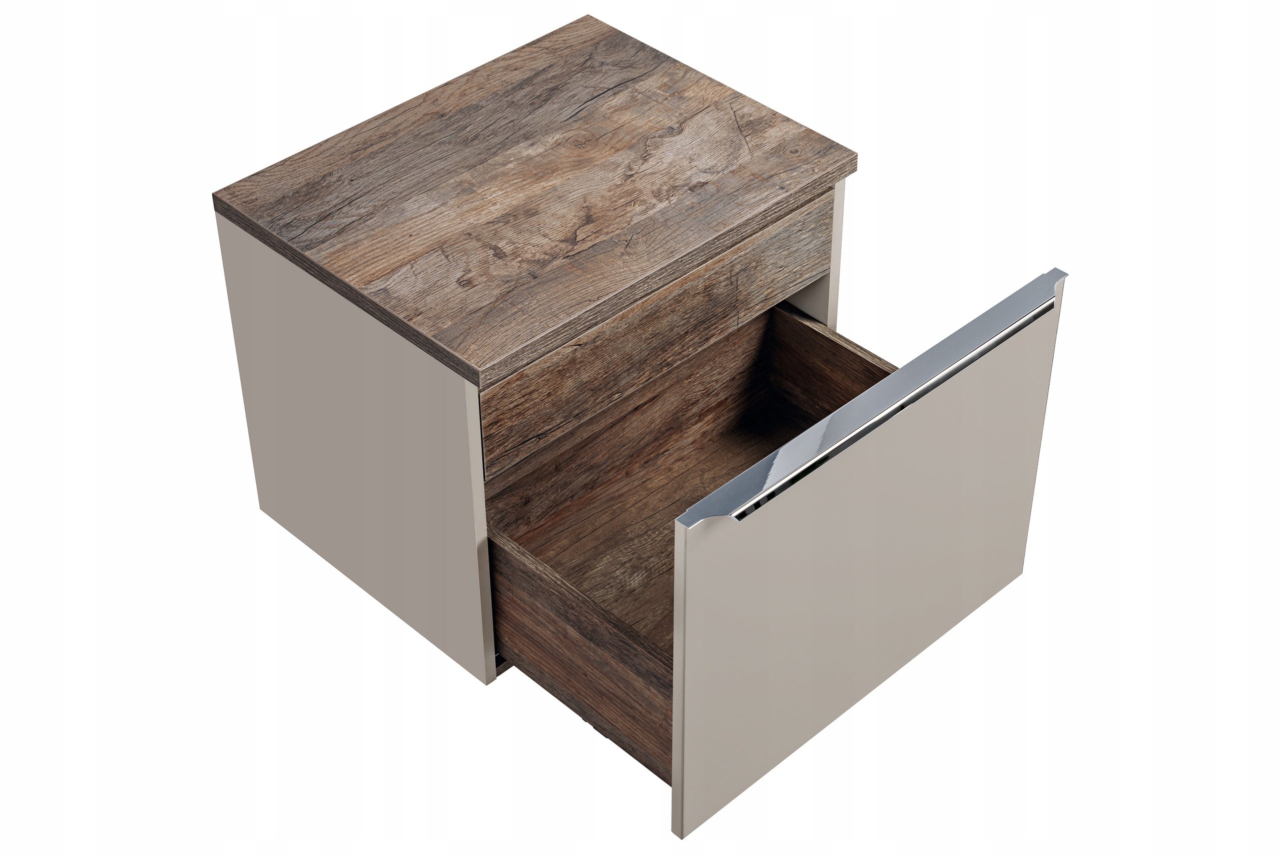 Szafka łazienkowa SANTA FE 60 cm taupe z blatem dąb Santa Fe pod umywalkę - 6