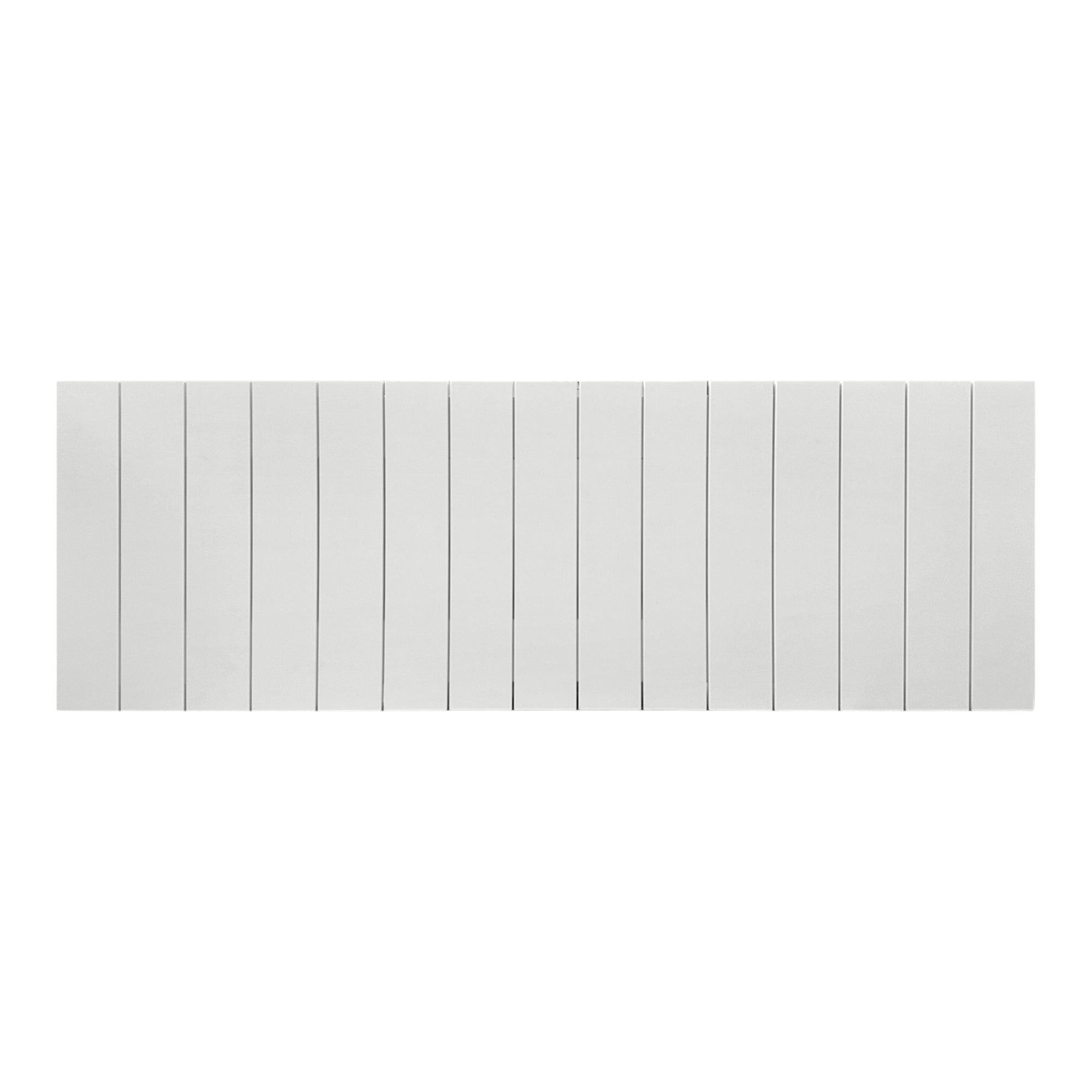 DHOME Cabeceira de Madeira reciclada em MDF Estilo Palete Vertical 150x46 Camas 150 - Branco Sólido - 4