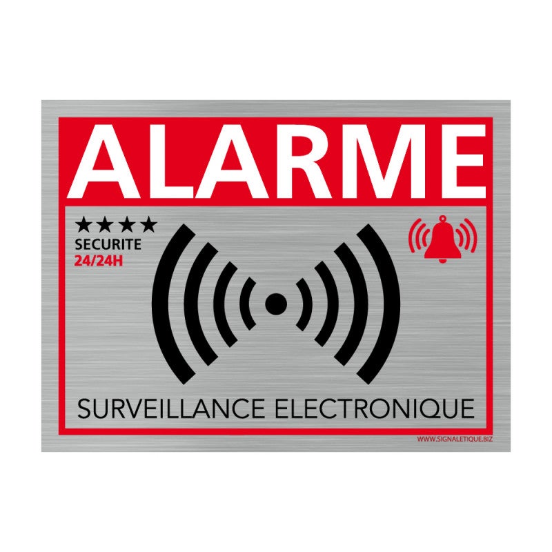Autocollants dissuasifs, Lot de 8 adhésifs Surveillance Électronique, stickers alarme pour vitres, fenêtre, maison 80 x Matière Adhesif - 3